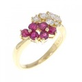 ミキモト ルビー フラワー リング 0.45CT