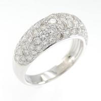 K18WG パヴェ ダイヤモンド リング 1.62CT