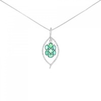 K18WG エメラルド ネックレス 1.02CT