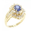 K18YG サファイヤ リング 0.75CT
