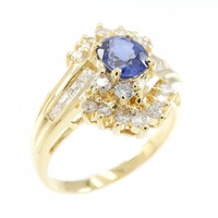 K18YG サファイヤ リング 0.75CT