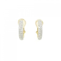 K18YG/K18WG ダイヤモンド イヤリング 0.66CT