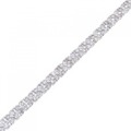 K18WG フラワー ダイヤモンド ブレスレット 5.00CT