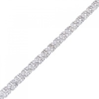 K18WG フラワー ダイヤモンド ブレスレット 5.00CT