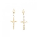 K18YG クロス ピアス