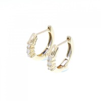 K18YG フープ ダイヤモンド ピアス 0.12CT
