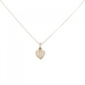 K18YG ハート ダイヤモンド ネックレス 0.08CT