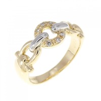 K18YG/PT ダイヤモンド リング 0.06CT