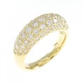 K18YG パヴェ ダイヤモンド リング 1.00CT