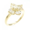 K18YG フラワー ダイヤモンド リング 2.00CT