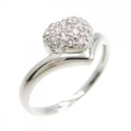 PT ハート ダイヤモンド リング 0.18CT
