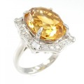 PT シトリン リング 9.86CT