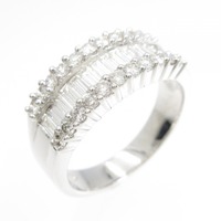 750WG ダイヤモンド リング 0.95CT