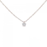 K10PG ソリティア ダイヤモンド ネックレス 0.07CT