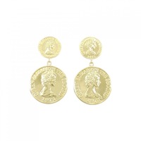 【新品】K18YG コイン ピアス