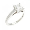 ティファニー グレース リング 1.19CT G VVS2 スクエアカット