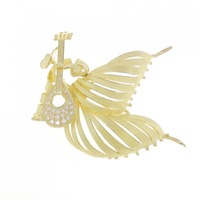 トモヤス フィギュリーン ブローチ 0.281CT