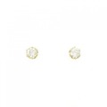 K18YG ソリティア ダイヤモンド ピアス 0.30CT