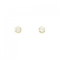 K18YG ソリティア ダイヤモンド ピアス 0.30CT