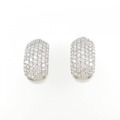 K18WG パヴェ ダイヤモンド ピアス 3.00CT