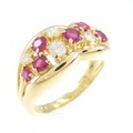 K18YG ルビー リング 0.88CT