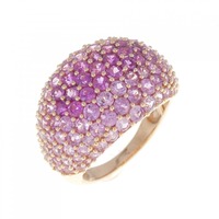 K18PG サファイヤ リング 3.90CT 拡散処理未検査