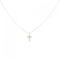 K18YG クロス ダイヤモンド ネックレス 0.08CT