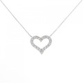 PT ハート ダイヤモンド ネックレス 1.00CT