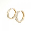 K18PG フープ ダイヤモンド ピアス 1.24CT