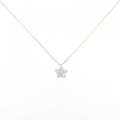 K18YG フラワー ダイヤモンド ネックレス 0.47CT