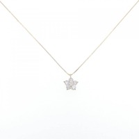 K18YG フラワー ダイヤモンド ネックレス 0.47CT