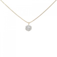 K18YG ソリティア ダイヤモンド ネックレス 0.346CT