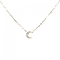 K18YG ムーン ダイヤモンド ネックレス 0.01CT