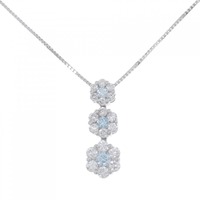 K18WG/750WG フラワー ダイヤモンド ネックレス 1.00CT