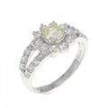 PT フラワー ダイヤモンド リング 0.373CT