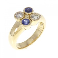 K18YG サファイヤ リング 0.45CT