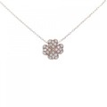 K18PG クローバー ダイヤモンド ネックレス 0.34CT