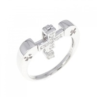 K18WG クロス ダイヤモンド リング 0.10CT