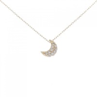 K18YG ムーン ダイヤモンド ネックレス 0.05CT