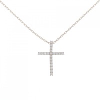 K18PG クロス ダイヤモンド ネックレス 0.20CT