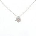 K18PG フラワー ダイヤモンド ネックレス 0.50CT
