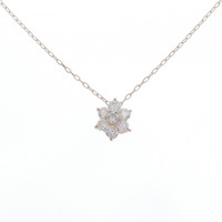 K18PG フラワー ダイヤモンド ネックレス 0.50CT