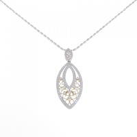 K18WG/K18YG ダイヤモンド ネックレス 0.83CT