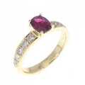 K18YG ルビー リング 0.59CT