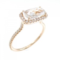 ミーラ ティー ホワイトトパーズ リング