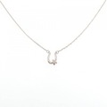 K18PG フラワー ダイヤモンド ネックレス 0.01CT