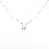 K18PG フラワー ダイヤモンド ネックレス 0.01CT