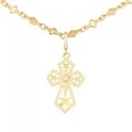 ローリーロドキン スモール カテドラル クロス ネックレス 0.45CT