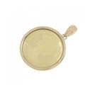 K18YG枠 コイン ペンダント