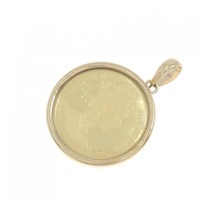 K18YG枠 コイン ペンダント